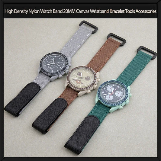 Cinturino in Nylon ad alta densità 20 mm per Omega X Swatch Joint MoonSwatch, cinturino in tela, attrezzi, accessori, fibbia