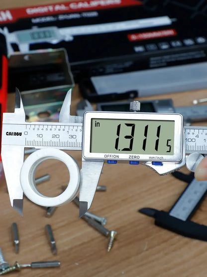 Pied à coulisse numérique, pied à coulisse numérique en acier inoxydable amélioré 150 mm/6 pouces avec grand écran LCD, parfait pour la maison, le bricolage