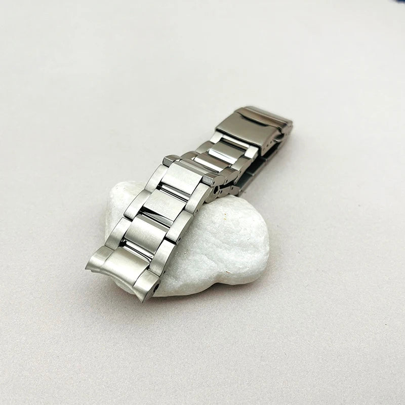 Cinturino per orologio Mod 20mm SPB185 SPB187, adatto per chiusura déployante per cassa Seiko, fibbia pieghevole, interfaccia curva