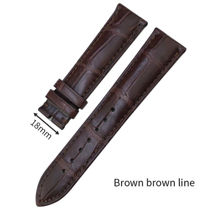 Cinturino di lusso in pelle di coccodrillo, 19mm, 18mm, 20mm, 21mm, 22mm, per Longines Master, fibbia déployante, da donna e da uomo