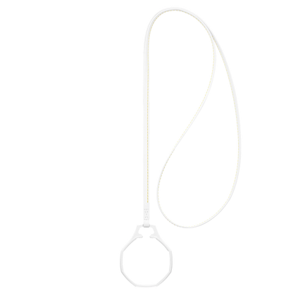 Cordon en cuir + anneau en biocéramique pour montre de poche Swatch Royal Pop, support de pendentif à accrocher au cou, cuir de veau de qualité supérieure avec surpiqûres