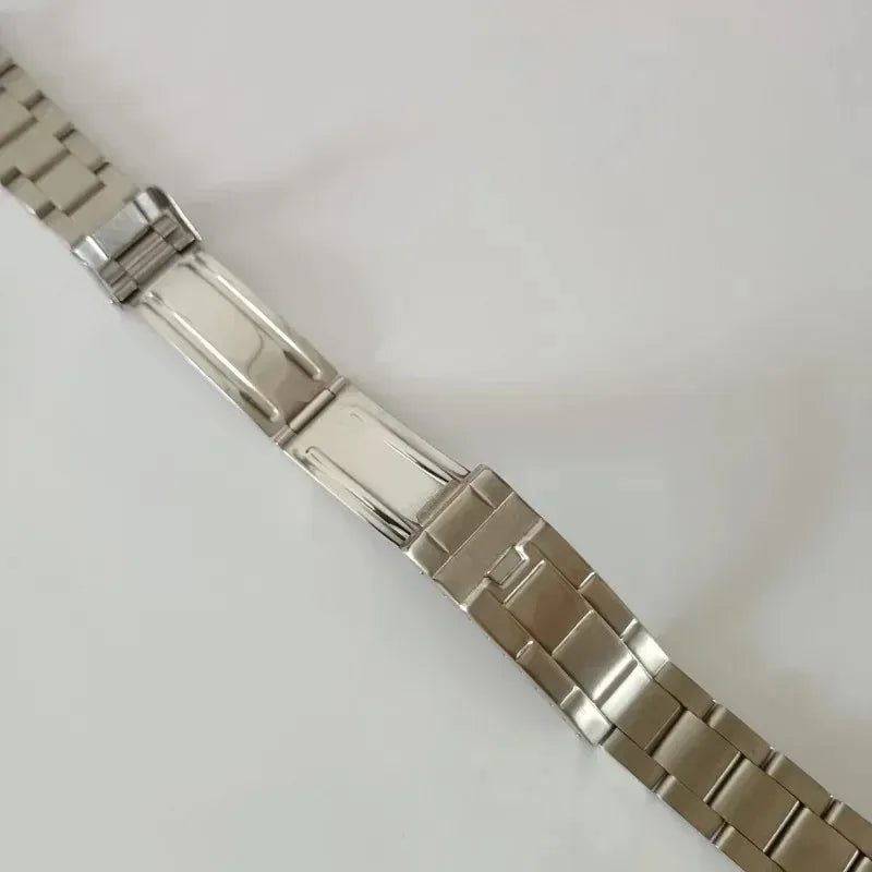 Bracciale vintage in acciaio inossidabile spazzolato con estremità curve, adatto per Rolex RLX 16700 16710 70216, 20 mm