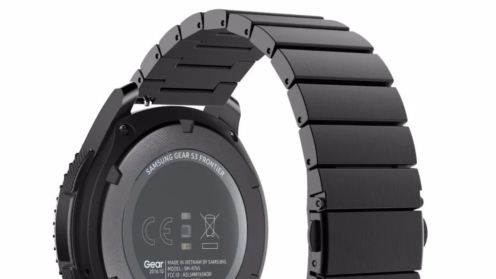 Bracelet de montre acier Universel pour Seiko, Galaxy Watch 3, Gear S3 - Boucle Déployante