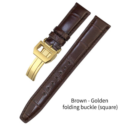 Bracelet de montre en cuir de Crocodile américain, 20mm 21mm 22mm, pour IWC PORTUGIESER PORTOFINO Pilot, outils gratuits