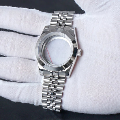 NH35 Watch Accessories, 36mm/39mm Stainless Steel Watch Case for Seiko NH35 NH38 NH36, 28.5mm Movement, Datejust Oyster Dial, Parts