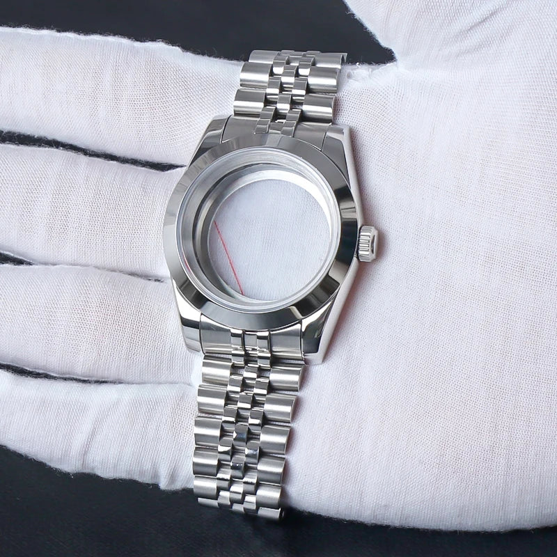 NH35 Watch Accessories, 36mm/39mm Stainless Steel Watch Case for Seiko NH35 NH38 NH36, 28.5mm Movement, Datejust Oyster Dial, Parts