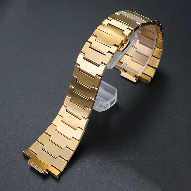 Bracelet de montre en acier inoxydable, pour Tissot Store X Super First T137410A/407A 27x12mm, joint convexe, métal raffiné, argent or