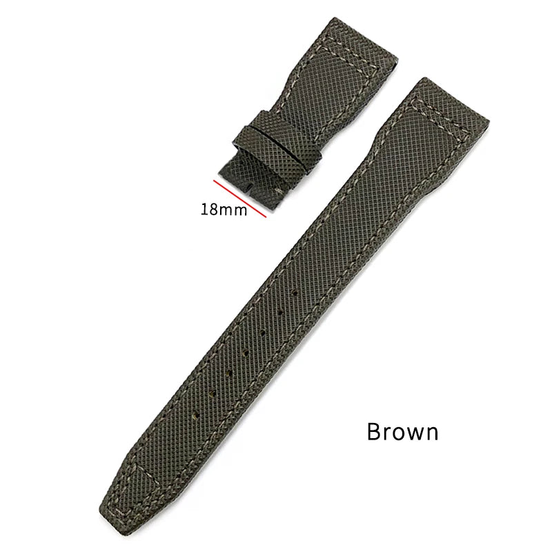 Cinturino per orologio in pelle di vitello e nylon, 20mm 21mm 22mm, per IWC BIG Pilot SPITFIRE TOP GUN IW3890 IW3880, nero, verde, blu