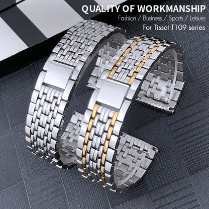 Stainless Steel Watch Bracelet for Men and Women, Solid, for Tissot 1853 T109 19mm 21mm 15mm T10payée ity 10Tnightlife 407 T nightlife 210
