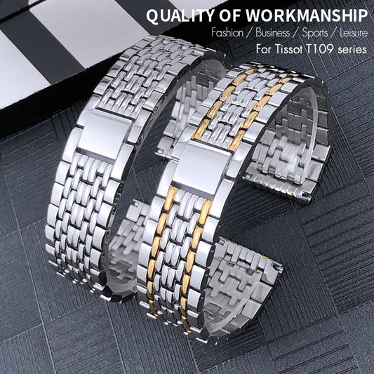 Stainless Steel Watch Bracelet for Men and Women, Solid, for Tissot 1853 T109 19mm 21mm 15mm T10payée ity 10Tnightlife 407 T nightlife 210
