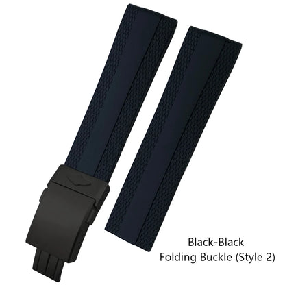 Bracelet de montre en caoutchouc souple, 20mm 21mm 22mm, adapté à Breitling Superocean Avenger Heritage, blanc, noir, Orange, outils de bracelet de montre en Silicone souple