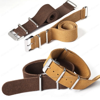 Bracelet en cuir suédé 22mm 20mm, universel pour Seiko, pour Samsung Galaxy Watch 5 4 3, bracelets de remplacement