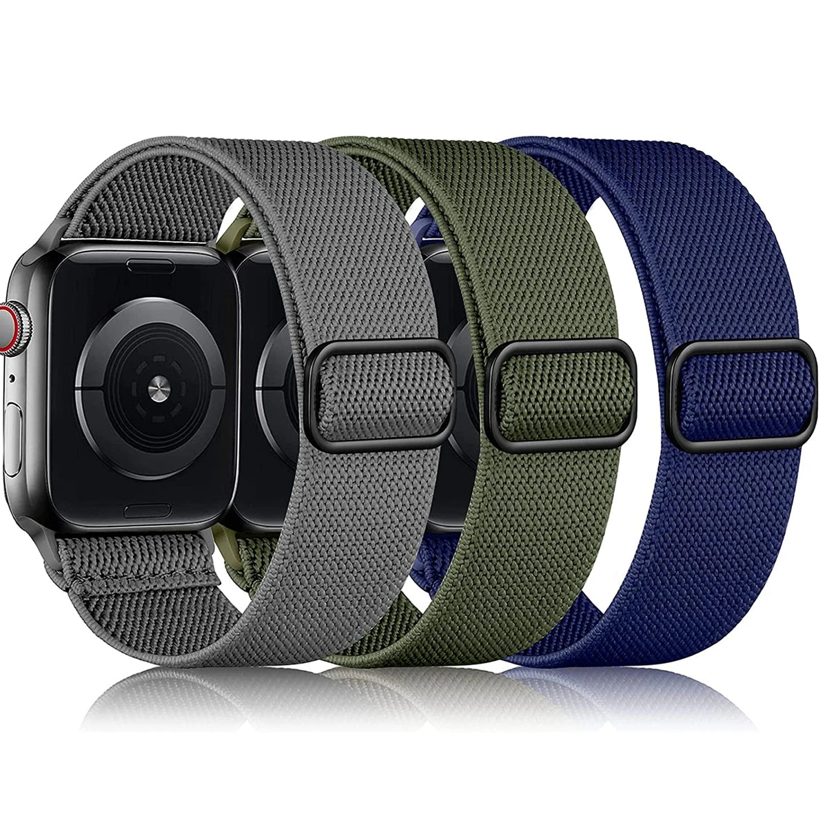 3 cinturini in nylon per Apple Watch Ultra, 38mm, 40mm, 41mm, 42mm, 44mm, 45mm, 46mm, 49mm, cinturino elastico in nylon, iWatch serie 11, 10, 9