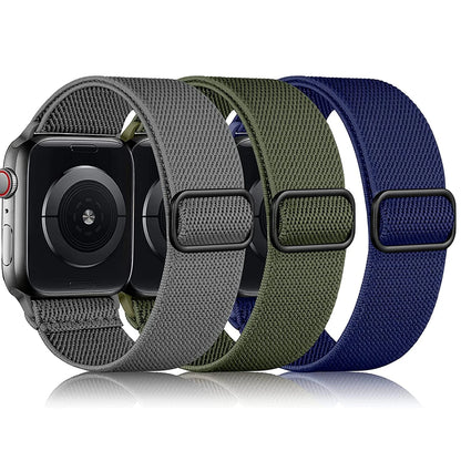 3 cinturini in nylon per Apple Watch Ultra, 38mm, 40mm, 41mm, 42mm, 44mm, 45mm, 46mm, 49mm, cinturino elastico in nylon, iWatch serie 11, 10, 9