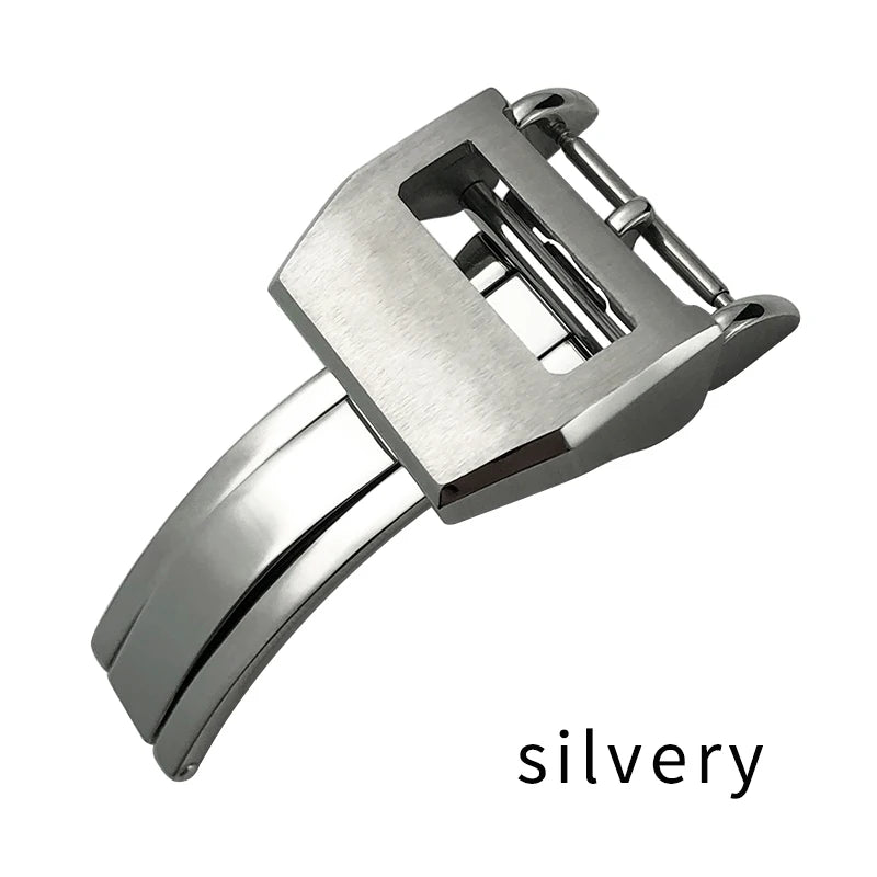 Thick folding clasp for Schaffhausen watches, stainless steel, large IWC Pilot clasp, watch accessories, 18mm