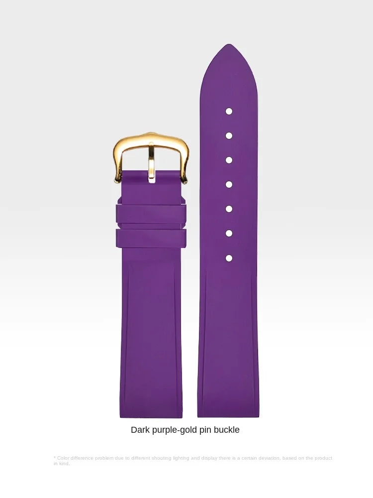 Premium Quality Cartier Dumont Replacement Watch Strap - Fluoroelastomer Rubber Quick Release Medium Large for Women