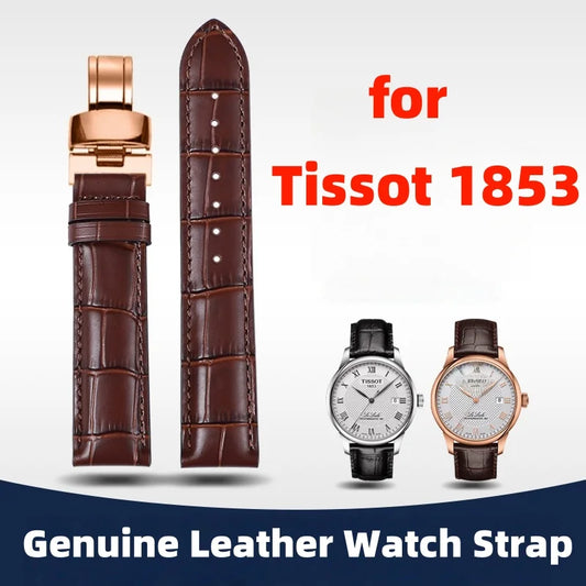 Genuine Leather Watch Band for Tissot - Fits T41 Le Locle, De Luca, Elegant Series Men's Watches, Sizes 18mm/19mm/2