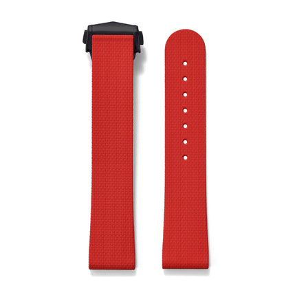 STAPELP suitable for Omega Swatch 20mm universal watch straps Black Blue FKM Rubber Quick Release Watch Band with Omega Folding Clasp