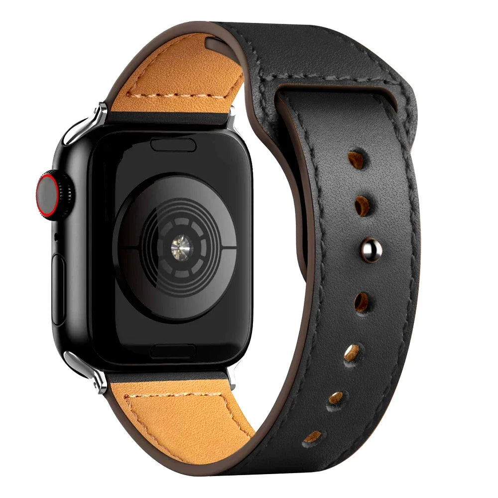 Cinturino in pelle per Apple Watch, Ultra 3, 49mm, 46mm/42mm, 41mm/45mm, 44mm, 40mm, iWatch serie 11 10 9 8 7 4 5 6 se