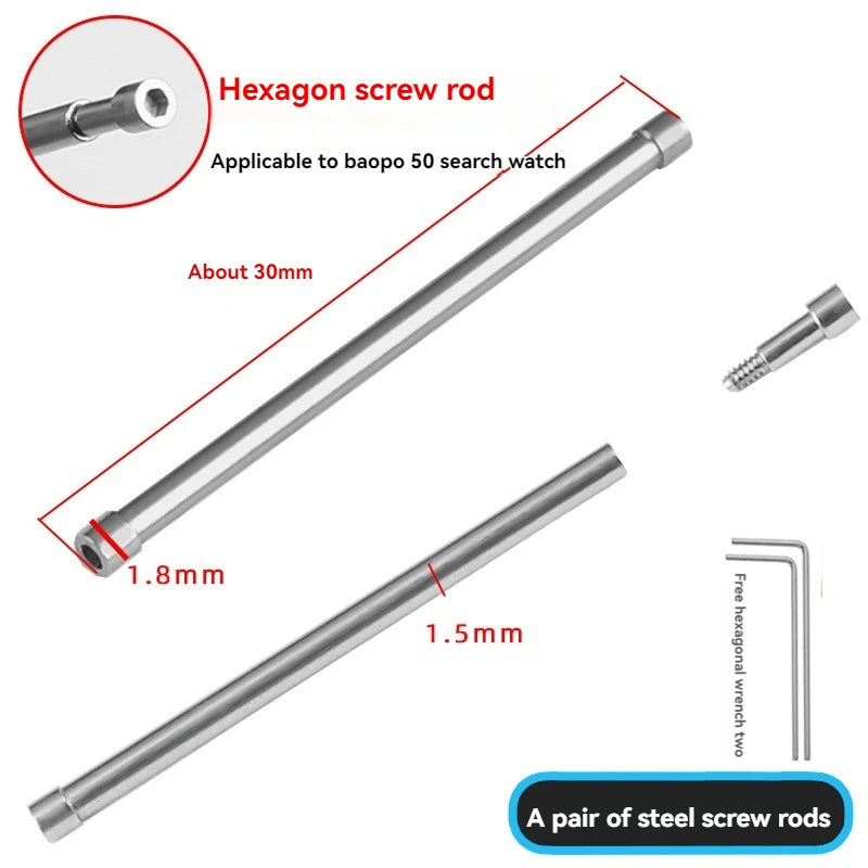 Perno di fissaggio a vite da 22 mm e 23 mm per cinturino Blancpain 5015 5050, attacco esagonale, accessorio con perno in acciaio.