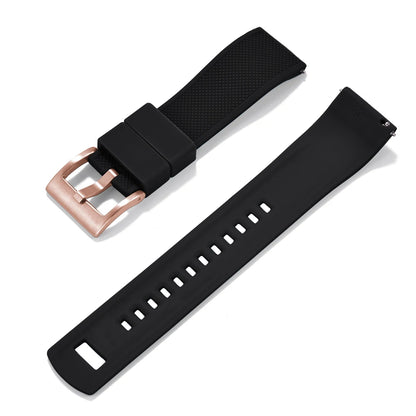 Nouveau bracelet de montre en Silicone Double couleurs personnalisé à dégagement rapide 20mm 22mm bracelet de montre doux Durable bracelets de montre de remplacement ceintures
