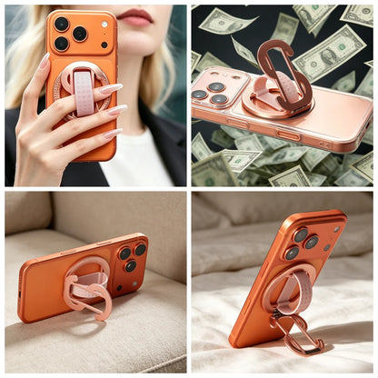 Universal Foldable Magnetic Phone Stand, Magnetic Phone Ring Holder, Multi-Angle Kickstand for MagSafe Support