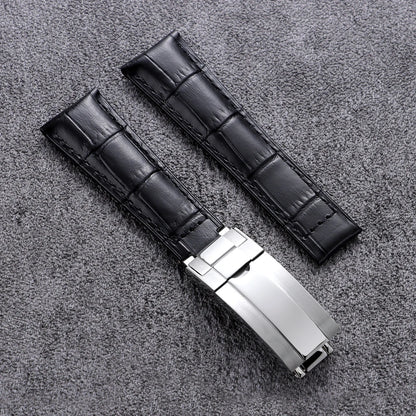 20mm Watch Straps for Rolex SUBMARINER Water Ghost DAYTONA GMT Genuine Cowhide Grain Calf Leather Men Women Watch Strap Accessories