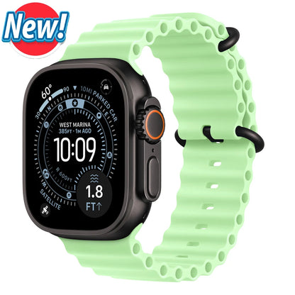 Bracelet Ocean pour Apple Watch Ultra 3 2, 49mm 46mm 44mm 40mm 45mm 41mm 42mm, Correa Bracelet iWatch Series 11 10 9 SE 8 7 6 5 4
