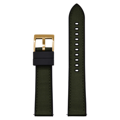 Bracelet de montre FKM en Nylon hybride de haute qualité 20mm 22mm bracelets de montre en caoutchouc fluoré en Nylon à dégagement rapide pour chaque marque montres de plongée