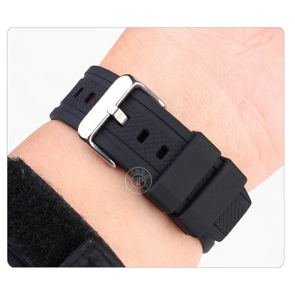Cinturino in gomma siliconica da 20 mm per orologi CASIO da uomo, modelli MWA-100, MWA-100HD-1A, MWA-100H, colore nero. Accessori per cinturini per orologi.