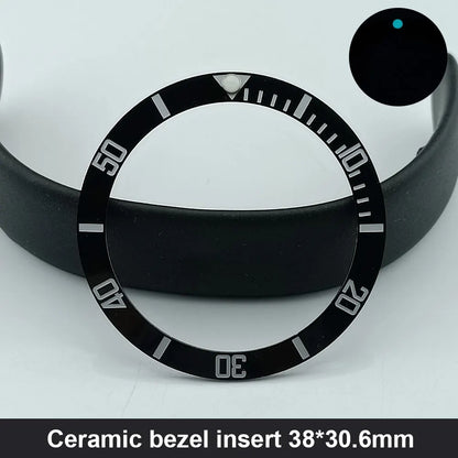 38mm x 30.6mm Sloped Ceramic Bezel GMT and Diving Watch Insert for 40mm Men's Watch Replacement Watch Bezel Inserts
