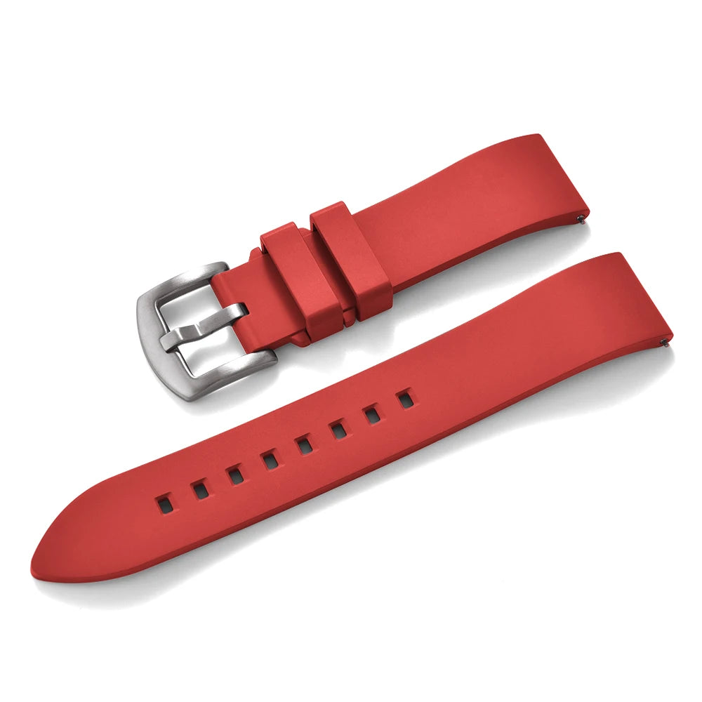 Quick Release Classic Fluoro Rubber Watch Straps, 18-19-20-21-22-23-24mm, FKM FPM, For Any Brand, Diving Watch Bands