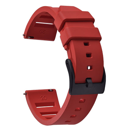 Bracelet de montre en caoutchouc fluoré FKM de qualité supérieure, à dégagement rapide, 20 mm 22 mm, bracelet de plongée souple et étanche, bracelet de remplacement pour montre