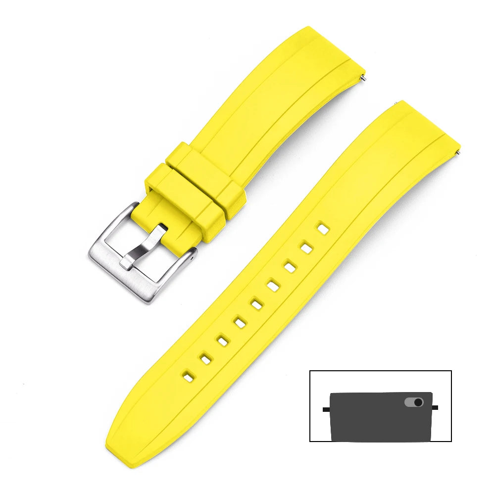 Cinturino per orologio in gomma premium - Sgancio rapido / Fibbia ad ardiglione - Universale