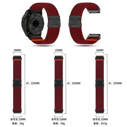 Quick Fit Nylon Strap, 26mm 22mm 20mm, for Garmin Quatix 8 Fenix 8 Tactix8 43/47/51mm Fenix E/7/7X/7S Pro Instinct 3