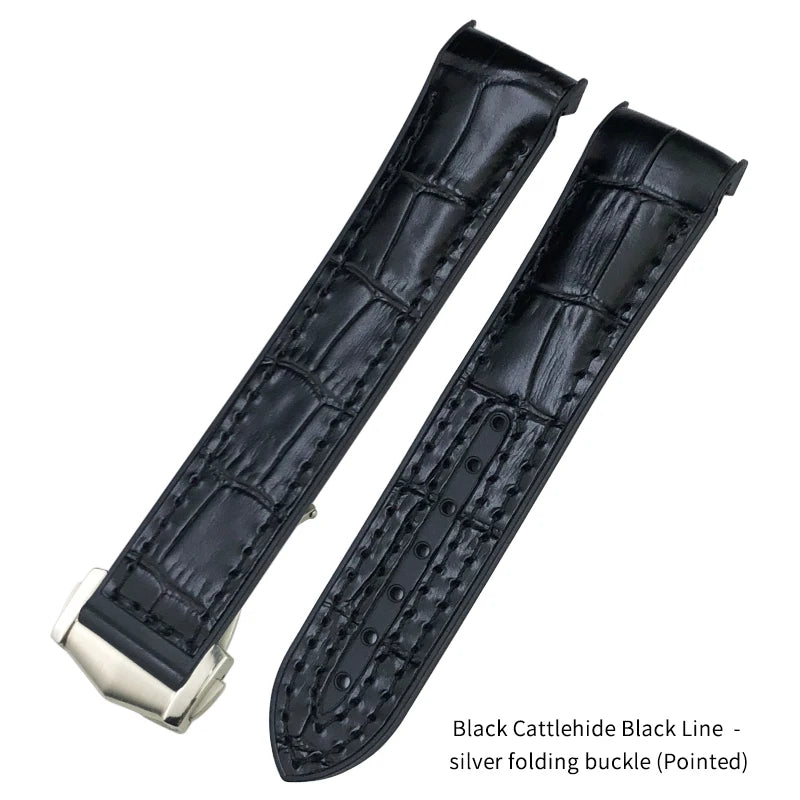 Nuovo cinturino per orologio bicolore adatto per Omega Planet Ocean Seamaster in gomma silicone nylon pelle cinturino per orologio 19mm 20mm 21mm 22mm