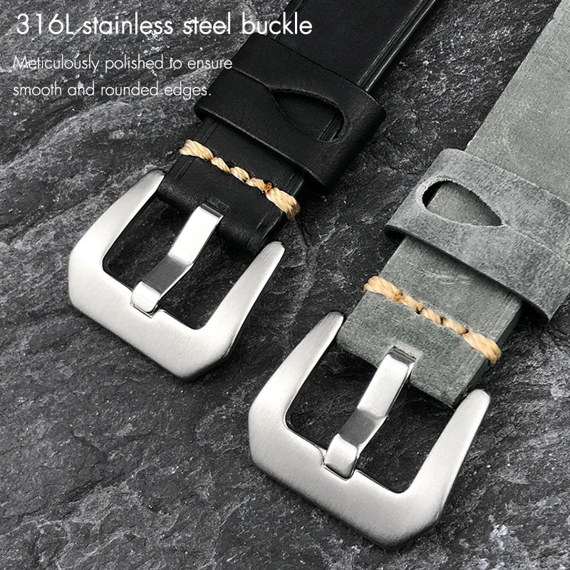 Handmade Quick Release Cowhide Watch Strap, 19mm 20mm 21mm 22mm 23mm 24mm, for Panerai Citizen Seiko TIMEX Oris IWC