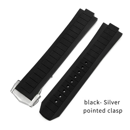 Bracelet de montre en caoutchouc et Silicone convexe, 10x21mm, pour Omega Seamaster Planet Ocean 600M, série 217.30.42 217.32.42, bracelet de montre étanche