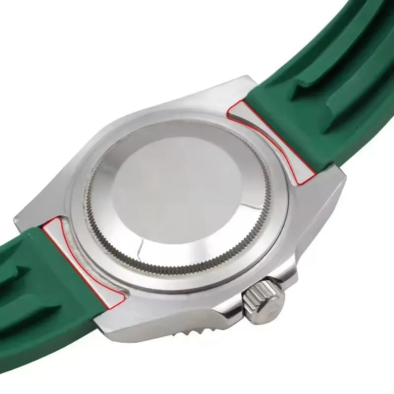 Lien d'extrémité solide de 20mm pour Rolex Daytona Submariner noir vert eau fantôme GMT bracelet de montre en cuir de silicone Interface Arc