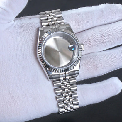 NH35 Watch Accessories, 36mm/39mm Stainless Steel Watch Case for Seiko NH35 NH38 NH36, 28.5mm Movement, Datejust Oyster Dial, Parts