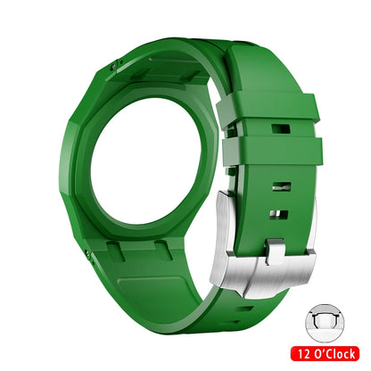 Kit de modification intégré pour Swatch x AP Royal Oak : Boîtier en céramique Pop + Bracelet en silicone pour convertir une montre de poche en bracelet de remplacement