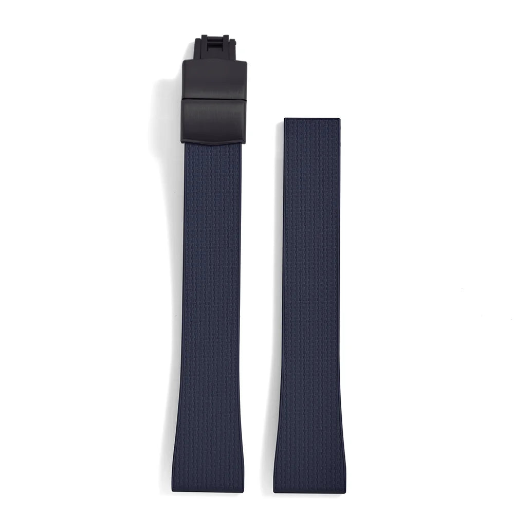 Original Stripess CTS FKM 20mm rubber watch strap for d-elug FKM CTS quick release watch strap silver butterfly buckle cut to size