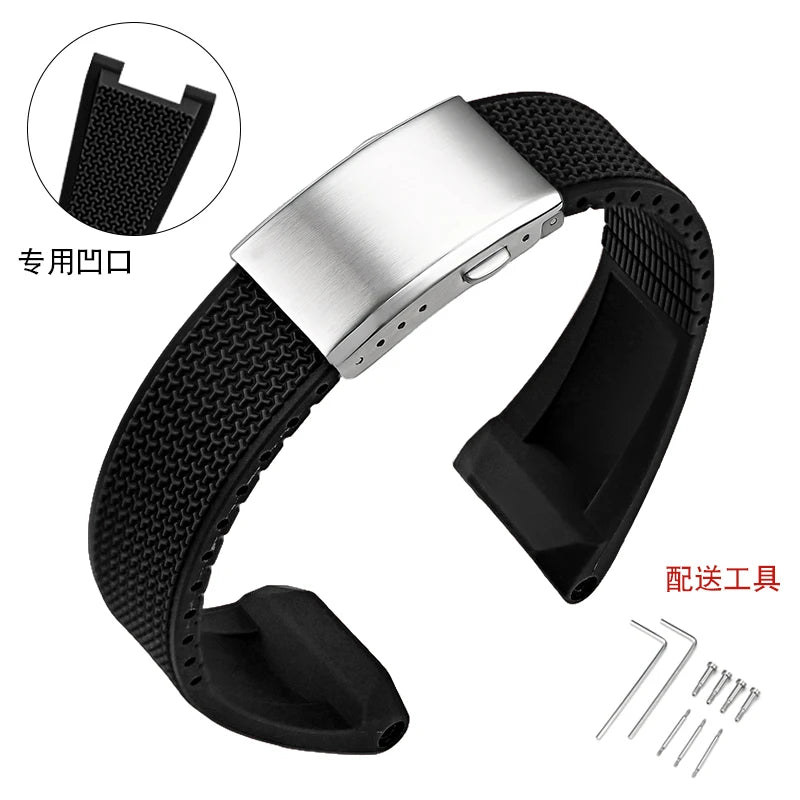 Bracelet de remplacement en Silicone liquide souple pour Casio G-SHOCK GST-B100 / GST-S110 / GST-S130 / GST-400G, bracelet de montre série G-STEEL