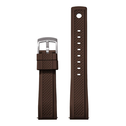 Premium FKM Rubber Watch Band 20mm 22mm with Quick Release Sliding Keeper Strap Waterproof Sport FKM Rubber Watch Straps