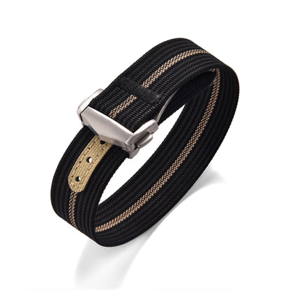Bracelet de montre en nylon côtelé Omega avec fermoir déployant 18mm 20mm 22mm, bracelet sport en caoutchouc FKM pour Swatch MoonSwatch