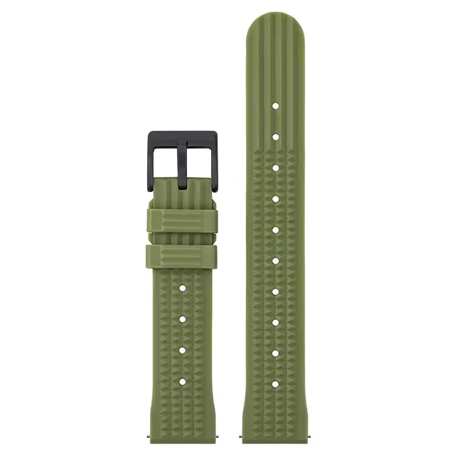 Watchdives – bracelet de montre gaufré en caoutchouc souple de qualité supérieure, 20mm 22mm, bracelet de remplacement à dégagement rapide, bandes unisexes durables en caoutchouc de Silicone