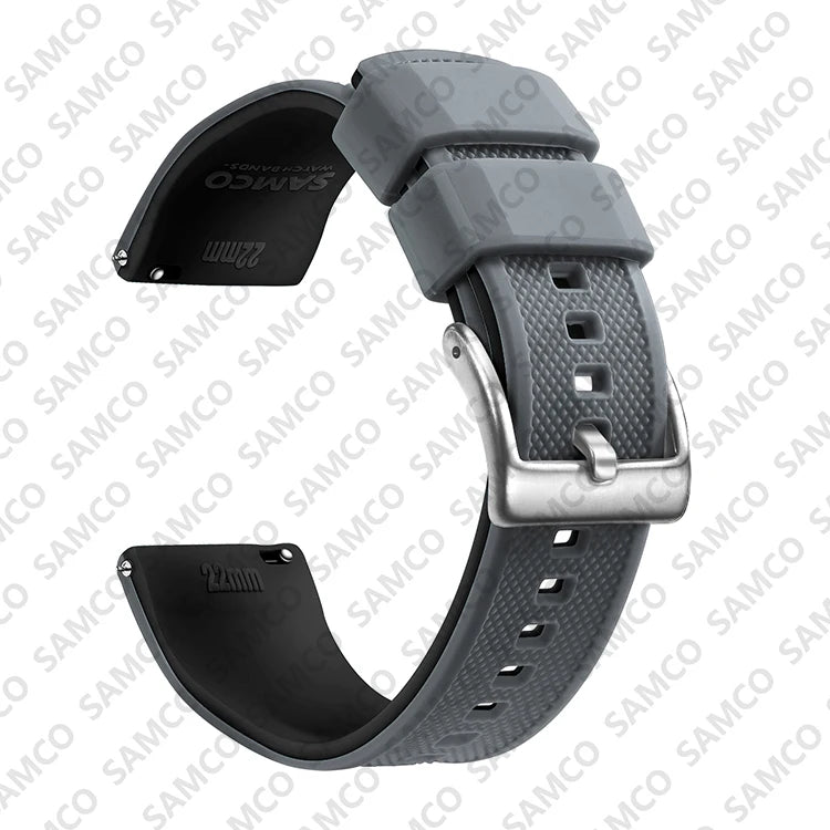 Bracelet de montre en Silicone de qualité supérieure, 18mm 20mm 22mm, à dégagement rapide, en caoutchouc, de remplacement
