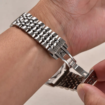 Cinturino per orologio ultra sottile in acciaio inossidabile, 20mm 22mm, in metallo lucidato, leggero, per uomini e donne, cinturini di ricambio per orologio da polso