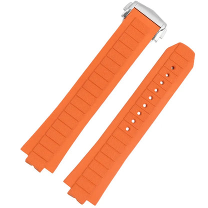 Cinturino in gomma fluoro per Omega Seamaster Planet Ocean 600M 217.32.42,217.30, cinturino per orologio subacqueo, ricambio cinturino in gomma FKM, 21mm