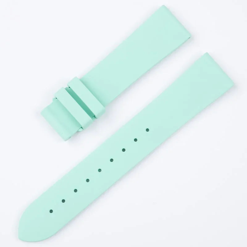 Cinturini per orologi universali in gomma fluorurata FKM di alta qualità, estremità piatte, 14/15/16/17/18 mm, per donne e bambini, compatibili Omega, Tissot, Longines.